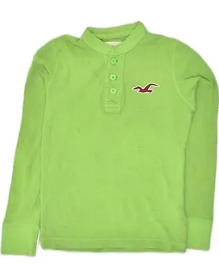 HOLLISTER Mens Top Long Sleeve Small Green Cotton LX02 • £11.47