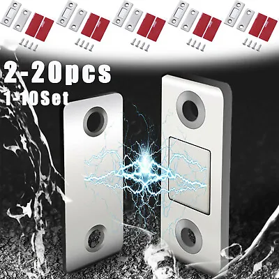 £3.99 • Buy 2-20PCS Very Strong Magnetic Catch Latch Ultra Thin For Door Cabinet Cupboard UK