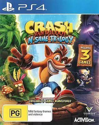 Crash Bandicoot N Sane Insane Trilogy 3 Adventure Games Sony PS4 Playstation 4 • $55