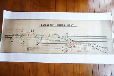 1961 Leicester Goods Signalling Signal Box Railway Plan Diagram Map • £99.99