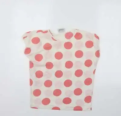 £3.75 • Buy Bavardage Womens Multicoloured Polka Dot Cotton Basic T-Shirt Size M Round Neck