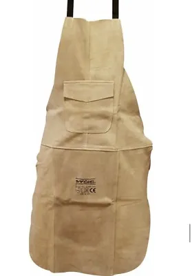 **See Offers** Beige Leather Welding Carpenters Gardeners Safety PPE Apron • £13.59
