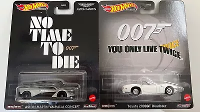 New Hot Wheels Premium 007 James Bond You Only Live Twice No Time To Die 2 Pack • $35.98