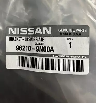 Genuine Nissan Part 96210-9n00a 2009-2014 Nissan Maxima Front License Plate Brkt • $14.50