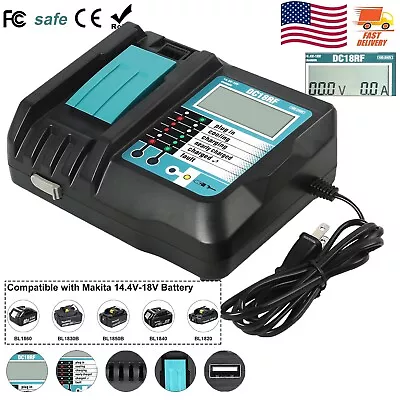 Battery Charger DC18RF 18V LXT Lithium-ion For Makita 14.4V-18V Li-lon Battery • $35.99