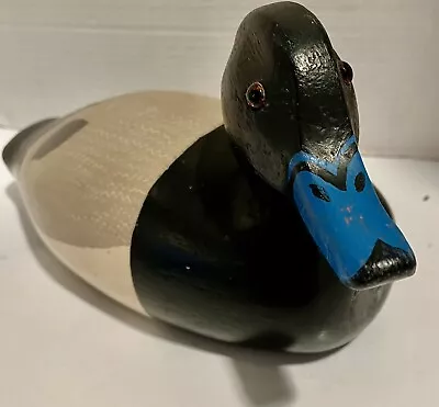  Vintage Glass-eyed Duck Decoy(as) Michigan Broad Blue Billed Flat Tailed. • $45