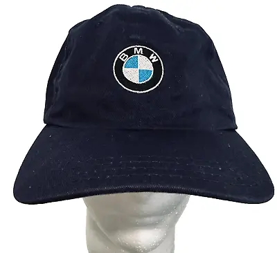 Vintage BMW Lifestyle Baseball Cap Driving Hat Navy Blue Made In USA Adjusts OS • $15.50