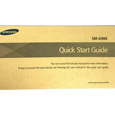 New Samsung S5 G900 Manual Quick Getting Start Guide Instruction 34 Pages Info • £1.99
