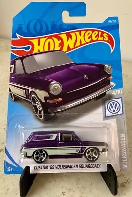 Hot Wheels CUSTOM 1969  VW SQUAREBACK - 137/250 -  2019 VOLKSWAGEN #4/10  *MOC* • $3.50