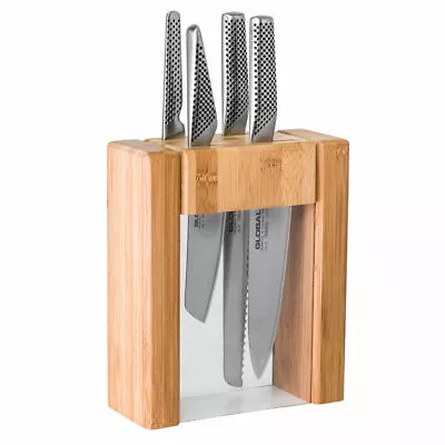 Global Teikoku Ikasu V 5 Piece Knife Block Set 5pc |  Made In Japan • $299