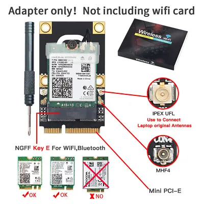 Wireless Card M.2 NGFF WiFi Card To Mini PCI-E WiFi Adapter For All M.2 Card • $8.49