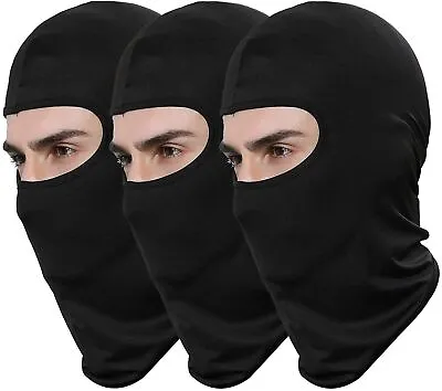 3 Pack Men Balaclava Black Face Mask Lightweight Motorcycle Ski Warmer • $10.99