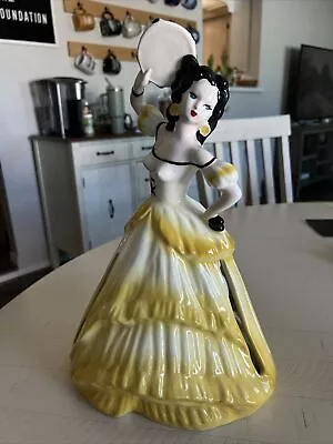 RARE Vintage Ceramic 1940s Spanish Lady Figurine Napkin Holder 15” Tall Repaired • $29.99