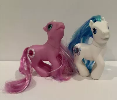 G3 Lot Of 2 My Little Pony - Peri Winkle + Crystal Lace - MLP Jewel Ponies • $9.99