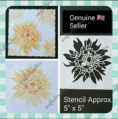STENCIL - 5  X 5  - FLOWER - Crafting - Cardmaking - Layering - Scrapbook - #S1 • £2.99