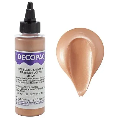 DecoPac Rose Gold Shimmer Premium Airbrush Color 4 Oz 4 Fl Oz (Pack Of 1) • £20.84