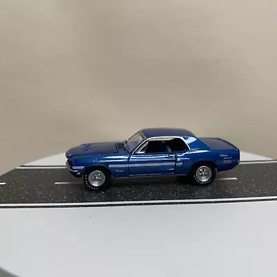 Greenlight 1968 Ford Mustang GT/CS Blue Metallic W/Opening Hood 1:64 Detailed NM • $19.95