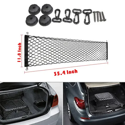 Accesories Rear Cargo Organizer Storage Elastic String Net Pocket Trunk 4 Hooks • $16.99