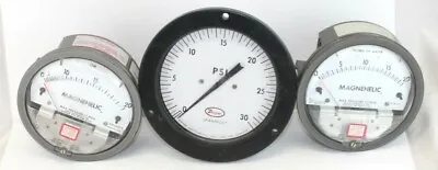 (3) Dwyer Magnehelic - Spirahelic Pressure Gauges / Steampunk Items / CV Tools • $30