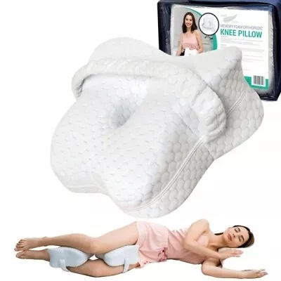 Leg Pillow Orthopedic Knee Pillow Memory Leg Knees Pain Cushion For Side Sleeper • £11.89