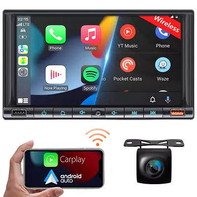 7'' Double 2 Din Car Stereo Head Unit Bluetooth MP5 Player Camera FM Radio GPS • $119.90