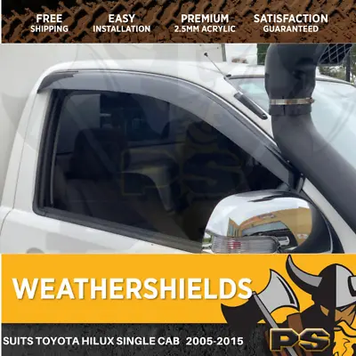 PS4X4 Weather Shields Suit Toyota Hilux N70 Single Cab 2005 -2015 Window Visors • $69