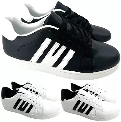 Mens Lace Up Casual Walking Running Sports Gym Jogging Sneaker Trainers Shoes Sz • £12.95