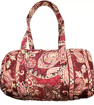 Vintage Vera Bradley Piccadilly Plum Duffel Bag Purse & Matching Wallet Retired! • $27.99