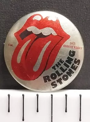 Rolling Stones 20th Anniversary (1982?) 1.5  Vintage Rock Music Pin-Back Button • $7.99