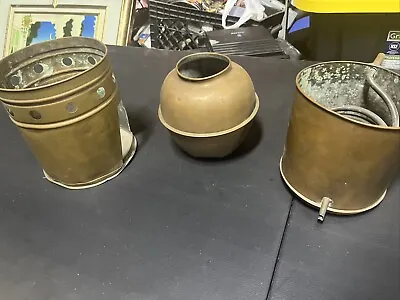 Antique Vintage Copper Pot Moonshine Still Pot Boiler With Coil & Top Lid Old • $300