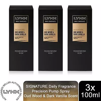 Lynx Signature Daily Fragrance Precision Deodorant Pump Spray 3x 100ml • £13.49