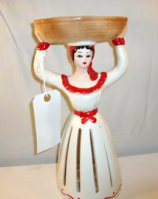 Vintage Porcelain California Originals NAPKIN LADY Holder Doll 13  • $32