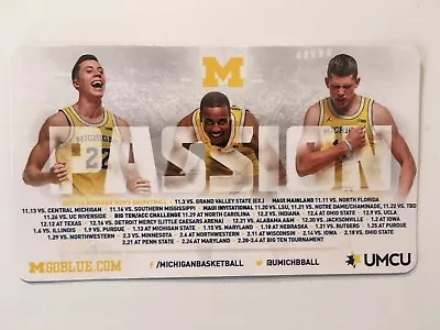 University Of Michigan 2017-2018 Magnetic Basketball Schedule  4  X 7  New • $1.50