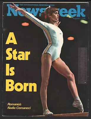 Nadia Comaneci On Cover NEWSWEEK MAGAZINE Aug 2 1976 A Star Is Born • $30