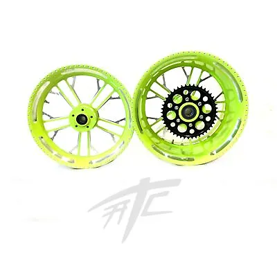 Gsxr Stock Size Neon Contrast Cut Kilo Wheels 01-08 Suzuki Gsxr 1000 • $2599.99