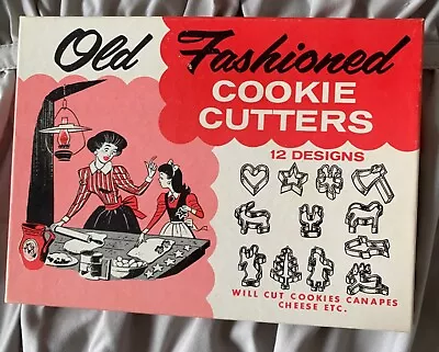 Old Fashioned Cookie Cutters From 50s 60s Original Box 12 Designs • $6