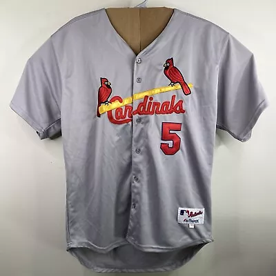 Albert Pujols #5 Gray Majestic Cardinals Jersey W/ 2009 MLB AS Game Patch SZ 50 • $54.99