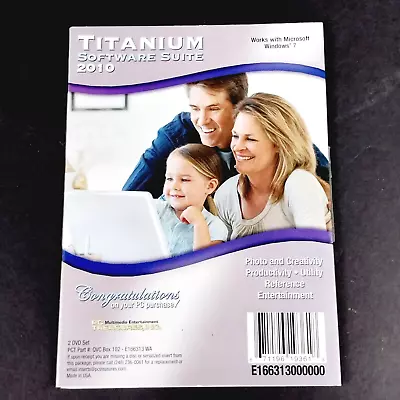 2010 Titanium Software Suite For Microsoft Windows 7 PC Treasures 2-DVD Set • $15.95