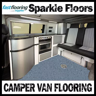 Altro Sparkly Slate Grey Camper Van Flooring / Motorhome Caravan Safety Flooring • £1