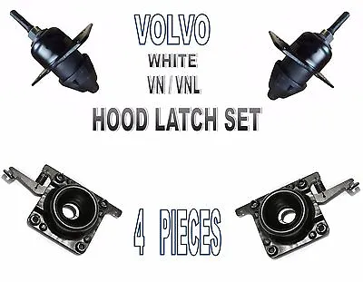 Volvo White VN VNL  Hood Release SET (4 PCS) Upper & Lower Latches • $159.88