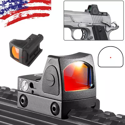 Mini Red Dot Tactical RMR Reflex Sight Scope For Pistol Glock 17 19 W/20mm Mount • $27.55