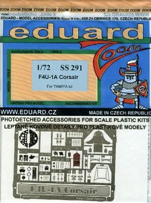 EDUSS291 1:72 Eduard Color PE - F4U-1A Corsair (TAM Kit) #SS291 • $12.14