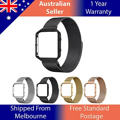 $17.99 • Buy Milanese Stainless Steel Frame + Band Strap For Fitbit Blaze Smart Fitness Watch