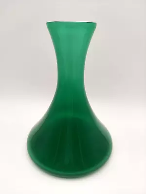 Hadeland Glassverk Jade Green Glass Vase Willy Johansson April Series Norway • $59.99