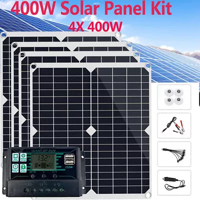 $209.88 • Buy 1600W Solar Panel Kit 100A 12V Battery Charger W/ Controller Caravan Boat RV Car