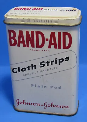 Vintage Band-Aid Cloth Strips Johnson & Johnson Empty Tin • $8