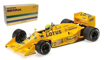 £499.99 • Buy Minichamps Lotus Honda 99T  1987 #12 'Camel' - Ayrton Senna  1/18 Scale