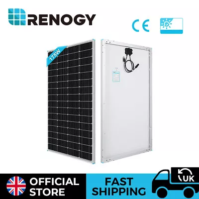 Renogy 175W Watt Mono Solar Panel 12V Volt Panels Off Grid Power Monocrystalline • £139.99