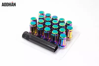 20Pcs Aodhan Spl35 12X1.25 Neo Chrome Open Lug Nuts Fit Motegi Stance Tsw Str • $34.99