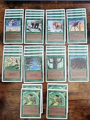 Vintage MTG ⭐UNLIMITED (2nd) Edition⭐ Deck Green ⭐NM 36 Cards⭐ 1993 Magic • $39.79